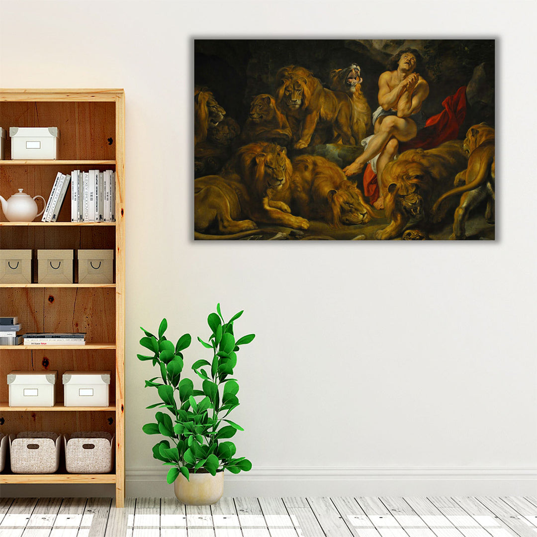 Daniel in the Lion's Den - Canvas Print Wall Art