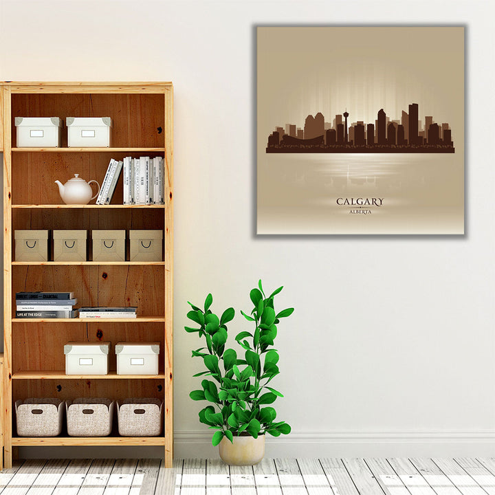 Calgary, Alberta, City Skyline - Canvas Print Wall Art