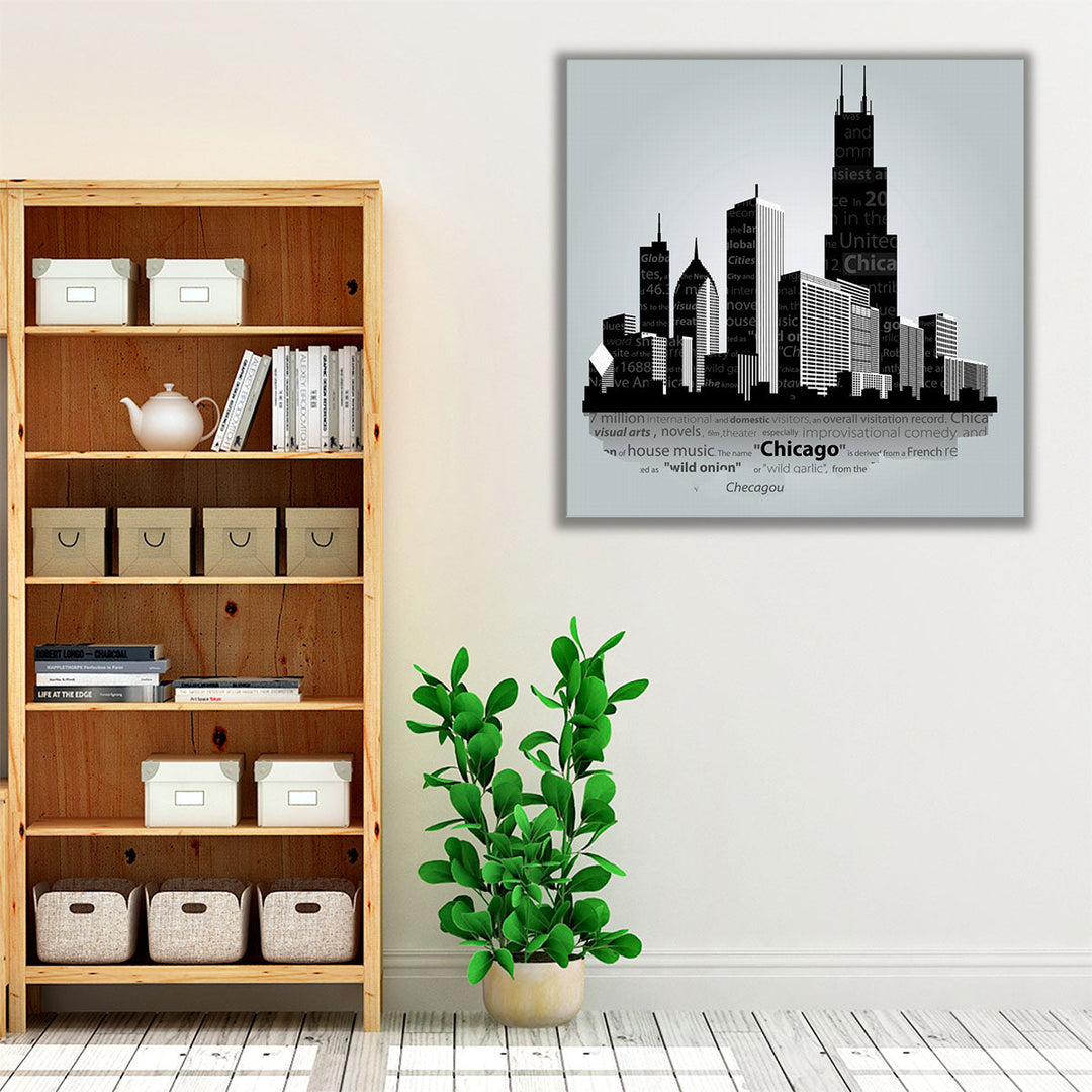 Chicago, City Skyline - Canvas Print Wall Art