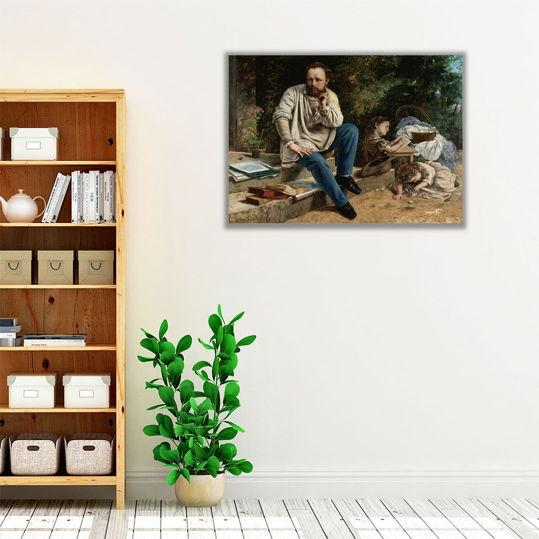 Proudhon and His Children - Canvas Print Wall Art