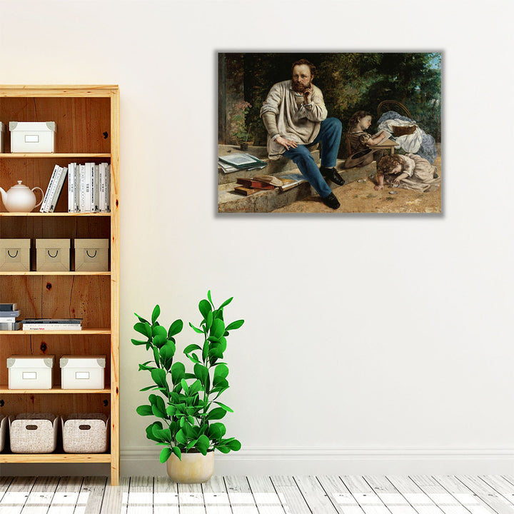 Proudhon and His Children - Canvas Print Wall Art