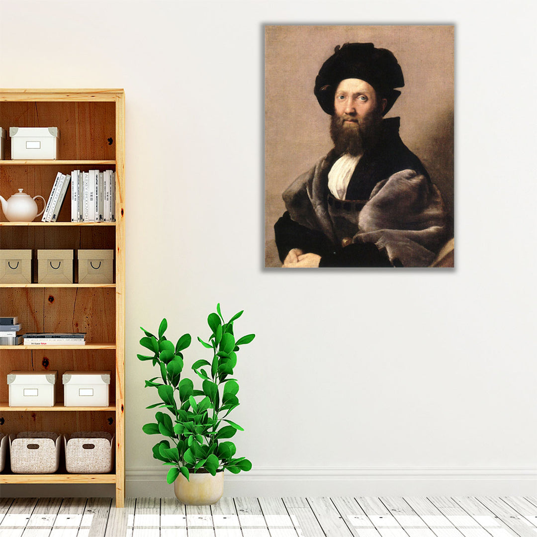 Portrait of Baldassare Castiglione - Canvas Print Wall Art