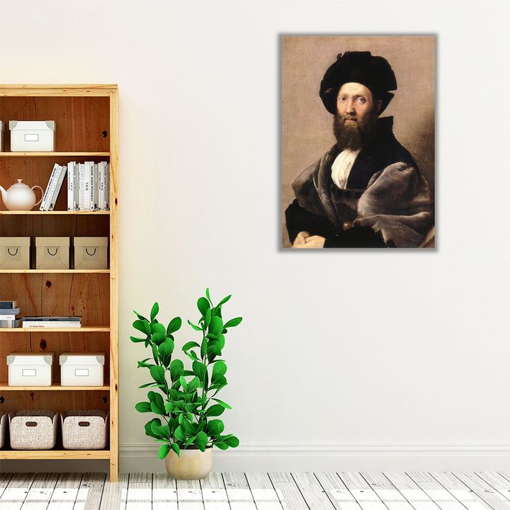 Portrait of Baldassare Castiglione - Canvas Print Wall Art