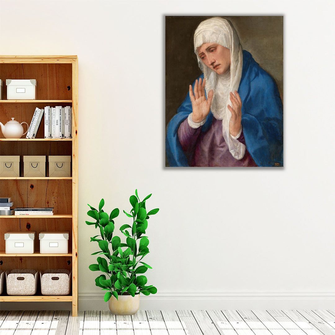Mater Dolorosa with Open Hands - Canvas Print Wall Art