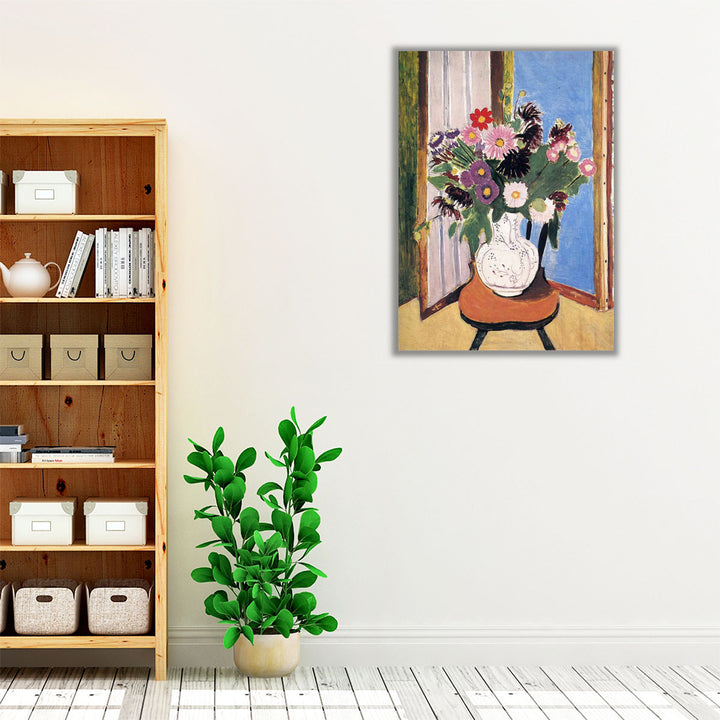 Vase with Flowers - Canvas Print Wall Art