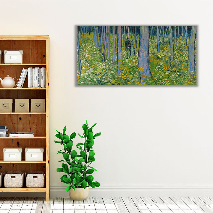 Undergrowth with two Figures, 1890 - Canvas Print Wall Art