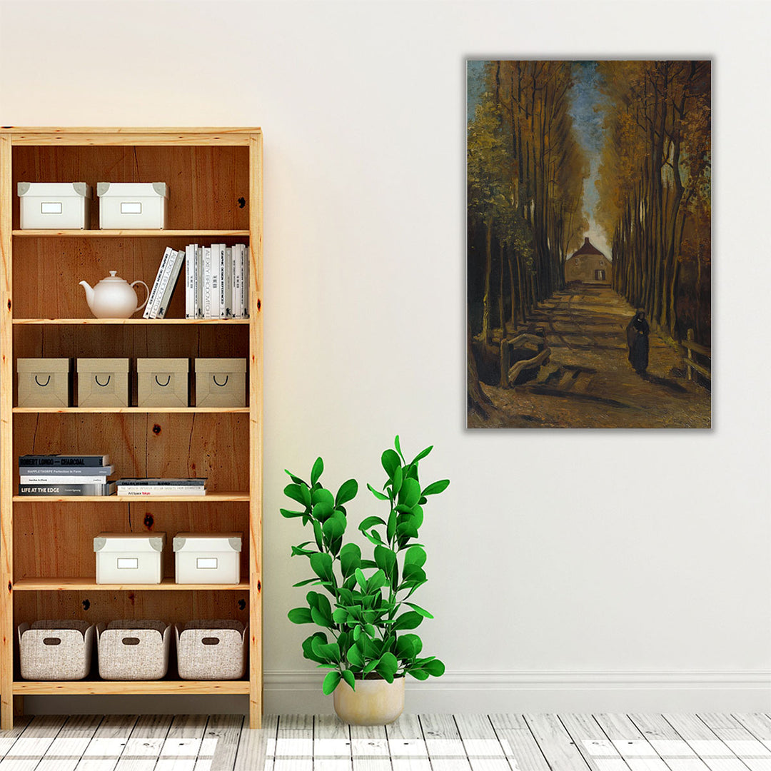 Avenue of Poplars in Autumn, 1884 - Canvas Print Wall Art