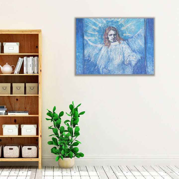 Half-figure of an Angel - Canvas Print Wall Art