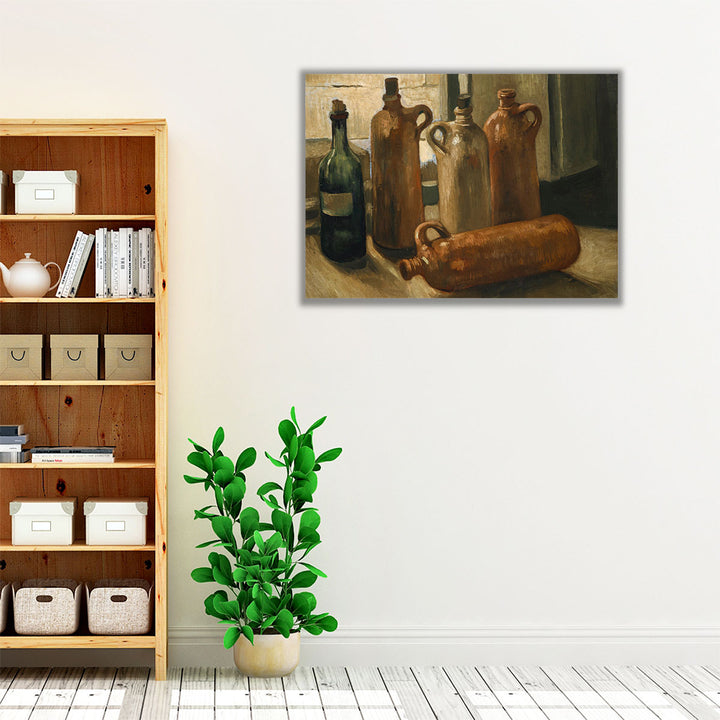 Stillleben mit fünf Flaschen, 1884 - Canvas Print Wall Art