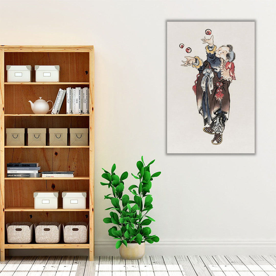 Japanese Joggler, Album of Sketches - Canvas Print Wall Art