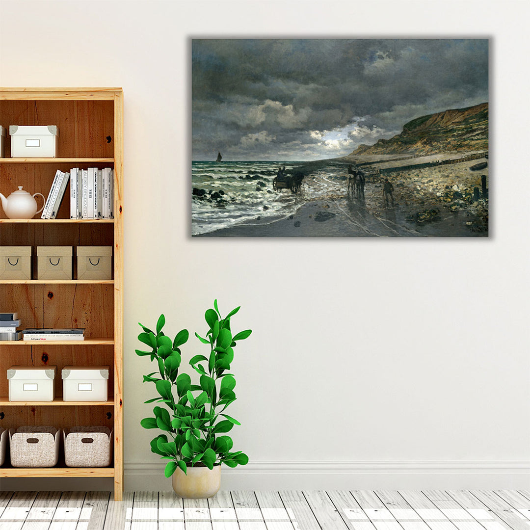 La Pointe de la Heve at Low Tide, 1865 - Canvas Print Wall Art