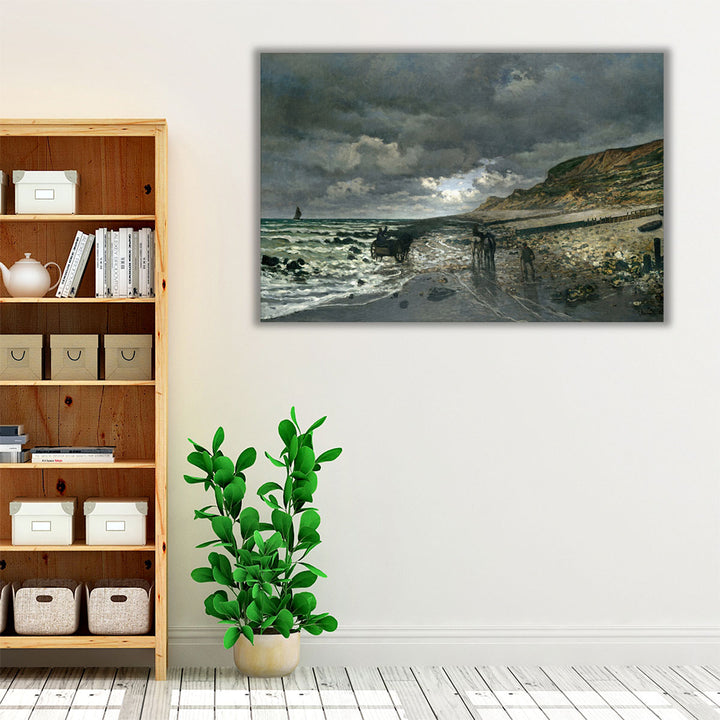 La Pointe de la Heve at Low Tide, 1865 - Canvas Print Wall Art