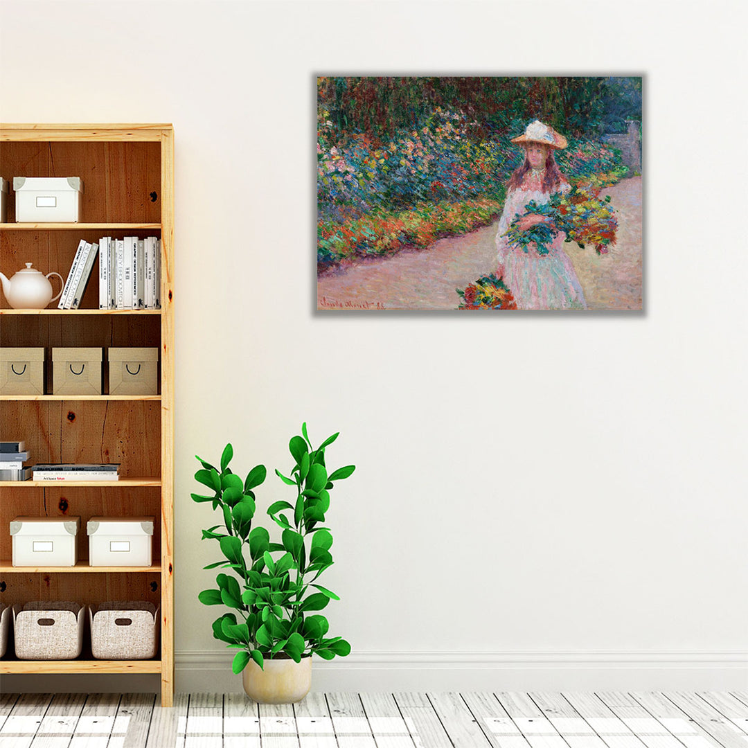 Jeune fille dans le Jardin de Giverny, 1888 - Canvas Print Wall Art