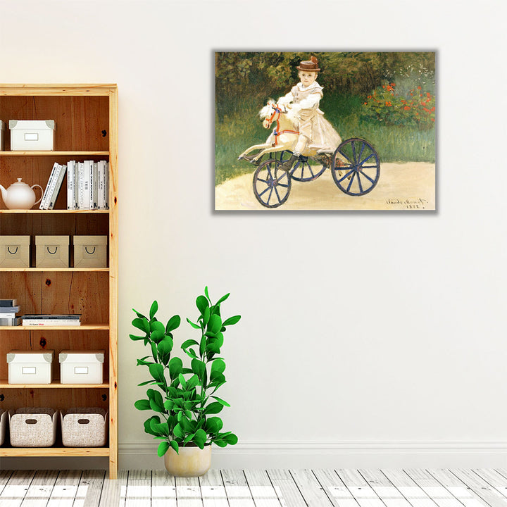 Jean Monet on His Hobby Horse, 1872 - Canvas Print Wall Art