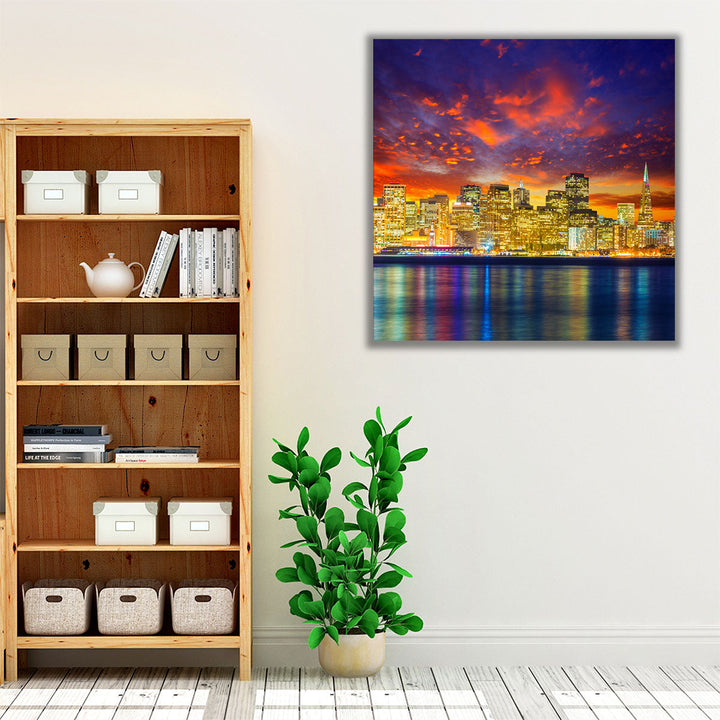 San Francisco, City Skyline - Canvas Print Wall Art