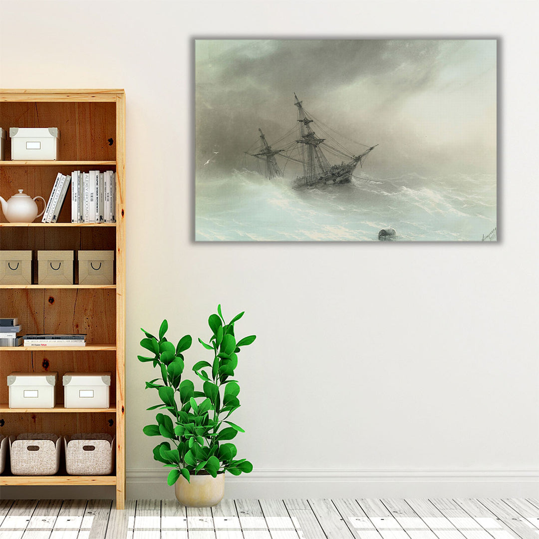 Ship in a Stormy Sea, 1888 - Canvas Print Wall Art