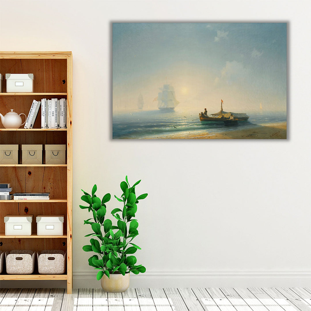 Fishermen At Dawn, Naples, 1843 - Canvas Print Wall Art