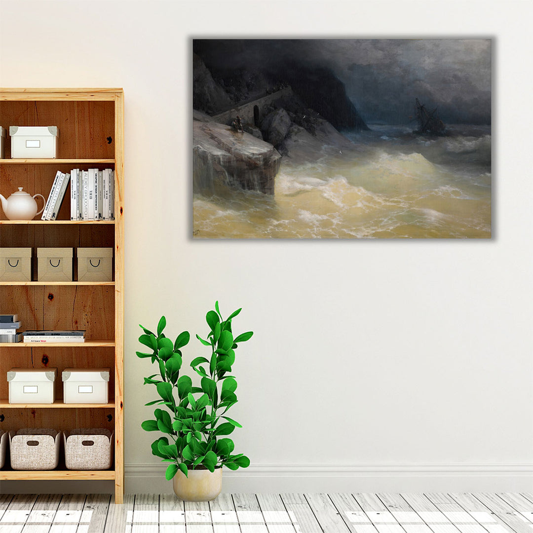 Shipwreck off the Black Sea Coast - Canvas Print Wall Art