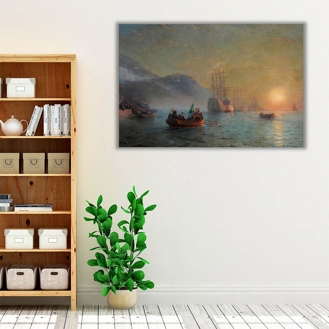 Columbus’ Farewell before Starting on his Voyage from Port Palos in Spain - Canvas Print Wall Art