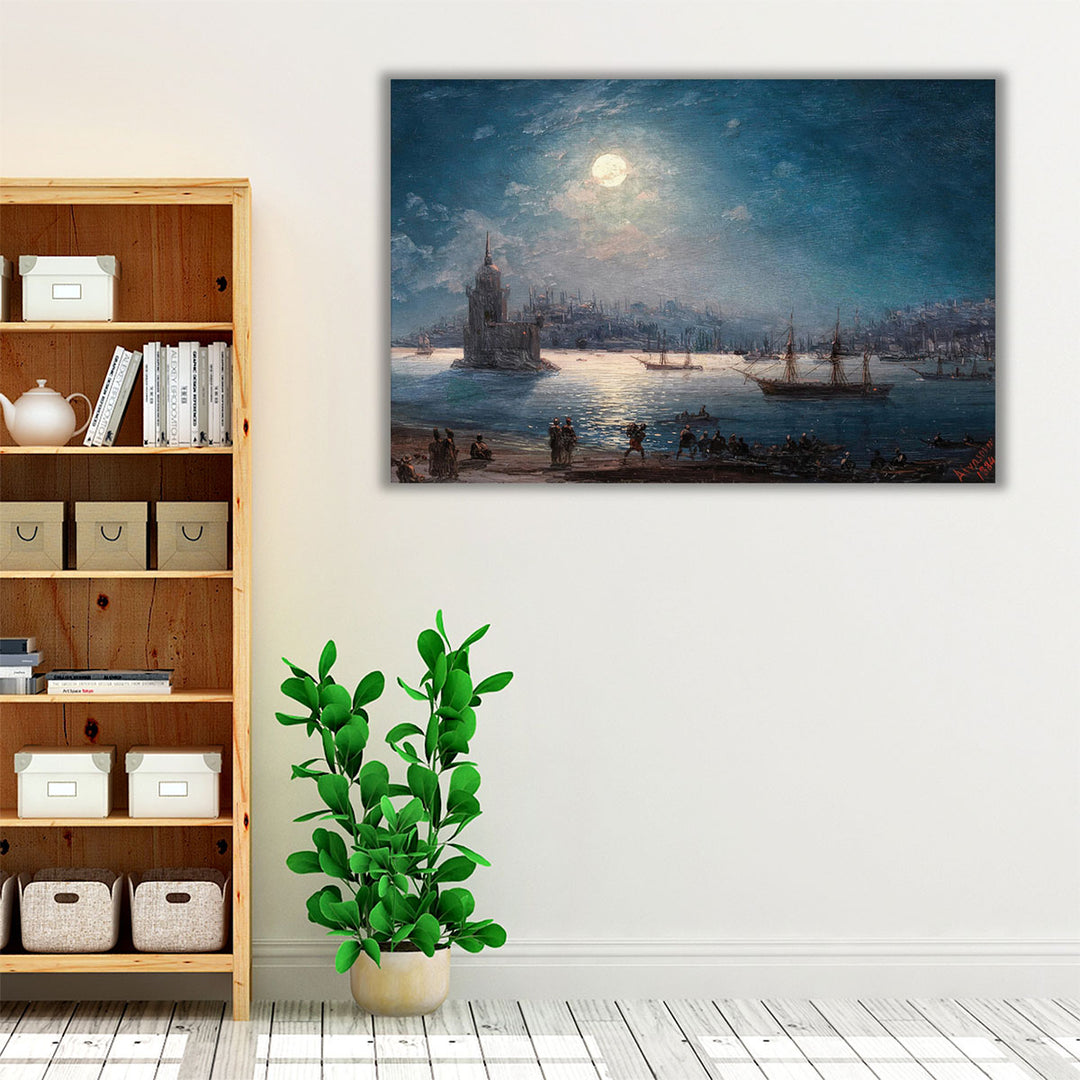 A View of the Bosporus with the Hagia Sophia - Canvas Print Wall Art