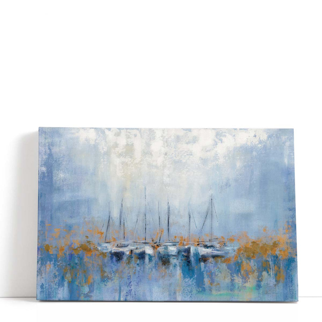 framed sailboat art drifting canvas painting