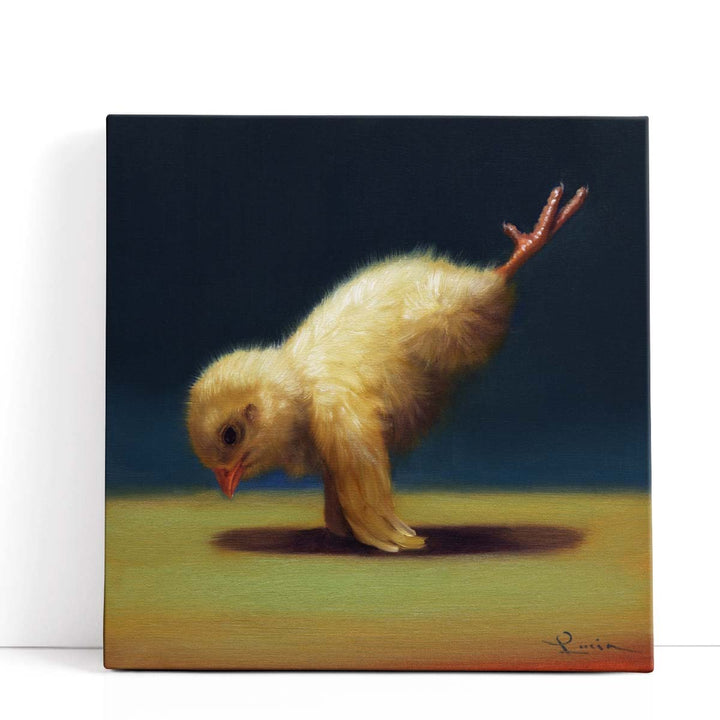 Yoga Chick Peacock - Canvas Print Wall Art